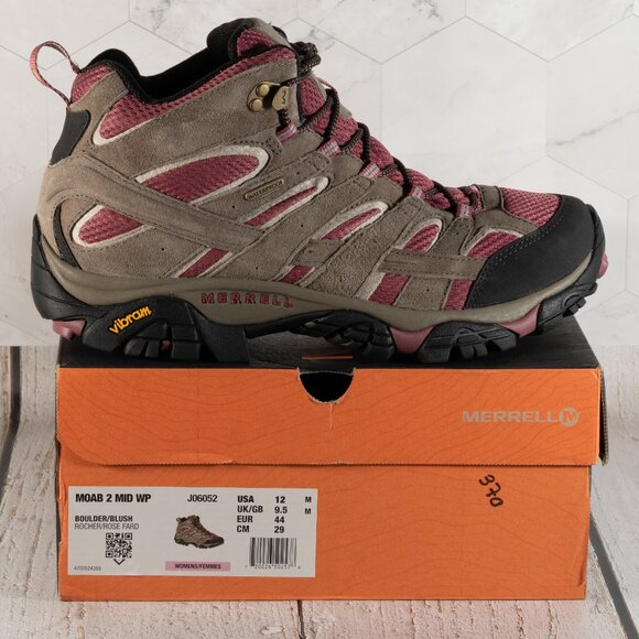 Merrell Women's Moab 2 Mid Wp Boulder Blush Boulder/Blush Size 12 M - Picture 8 of 15